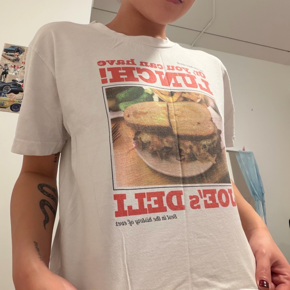 Graphic Tee with Sandwich Print